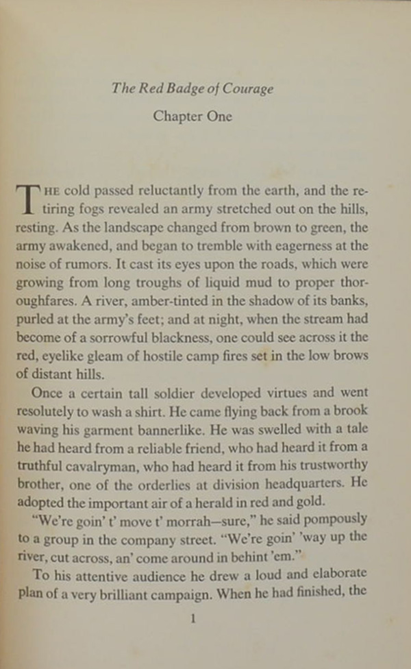 THE RED BADGE OF COURAGE