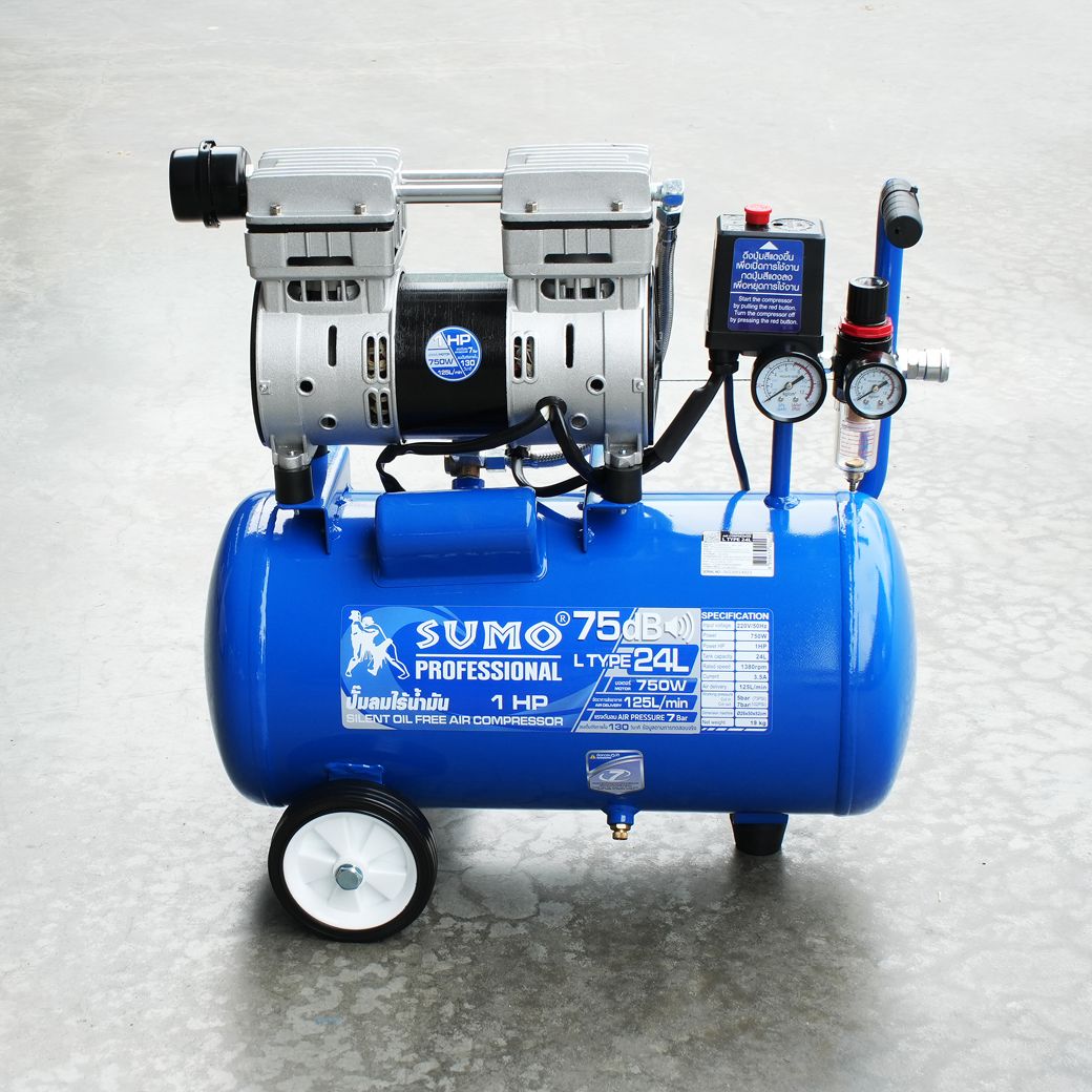 SUMO L Type 24L ปั๊มลมไร้น้ำมัน 24L 750W/220V