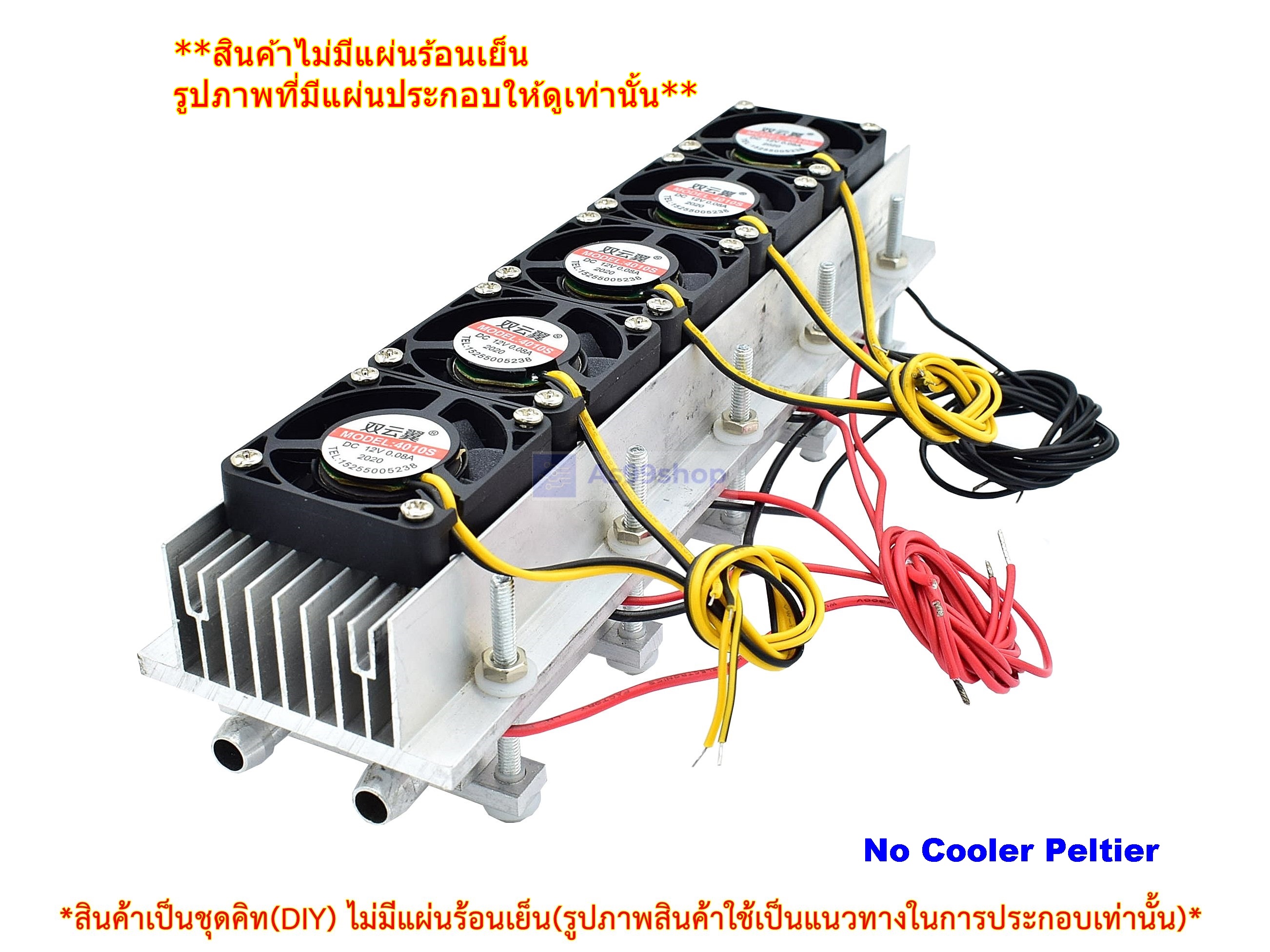 ชุดทำความเย็น ระบายความร้อนด้วยน้ำขนาด 5 บล๊อค(40*200*12) Mini Cooling block(สินค้าเป็นชุดคิทไม่มี แผ่นร้อนเย็น)