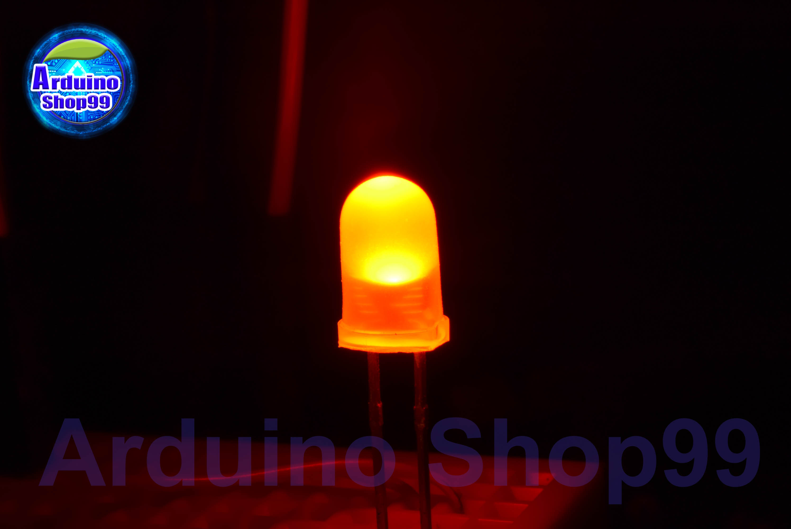 LED 5mm Orange (สีส้ม) 1 ชุด 20 ตัว
