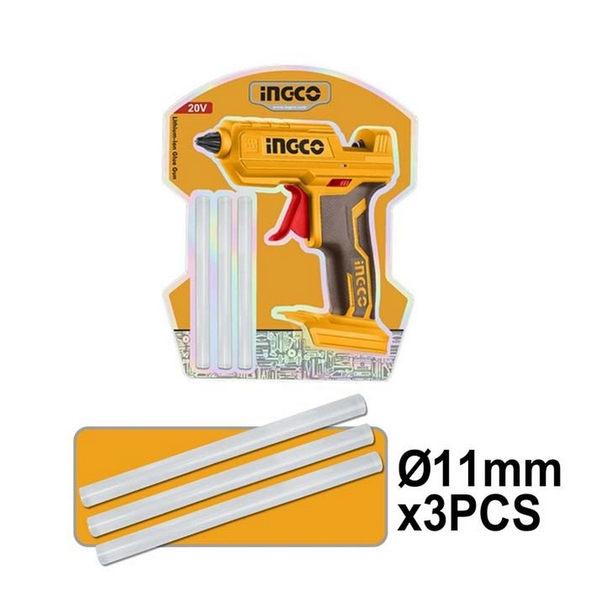 INGCO CGGLI2001 ปืนยิงกาวไร้สาย 20V เครื่องเปล่า