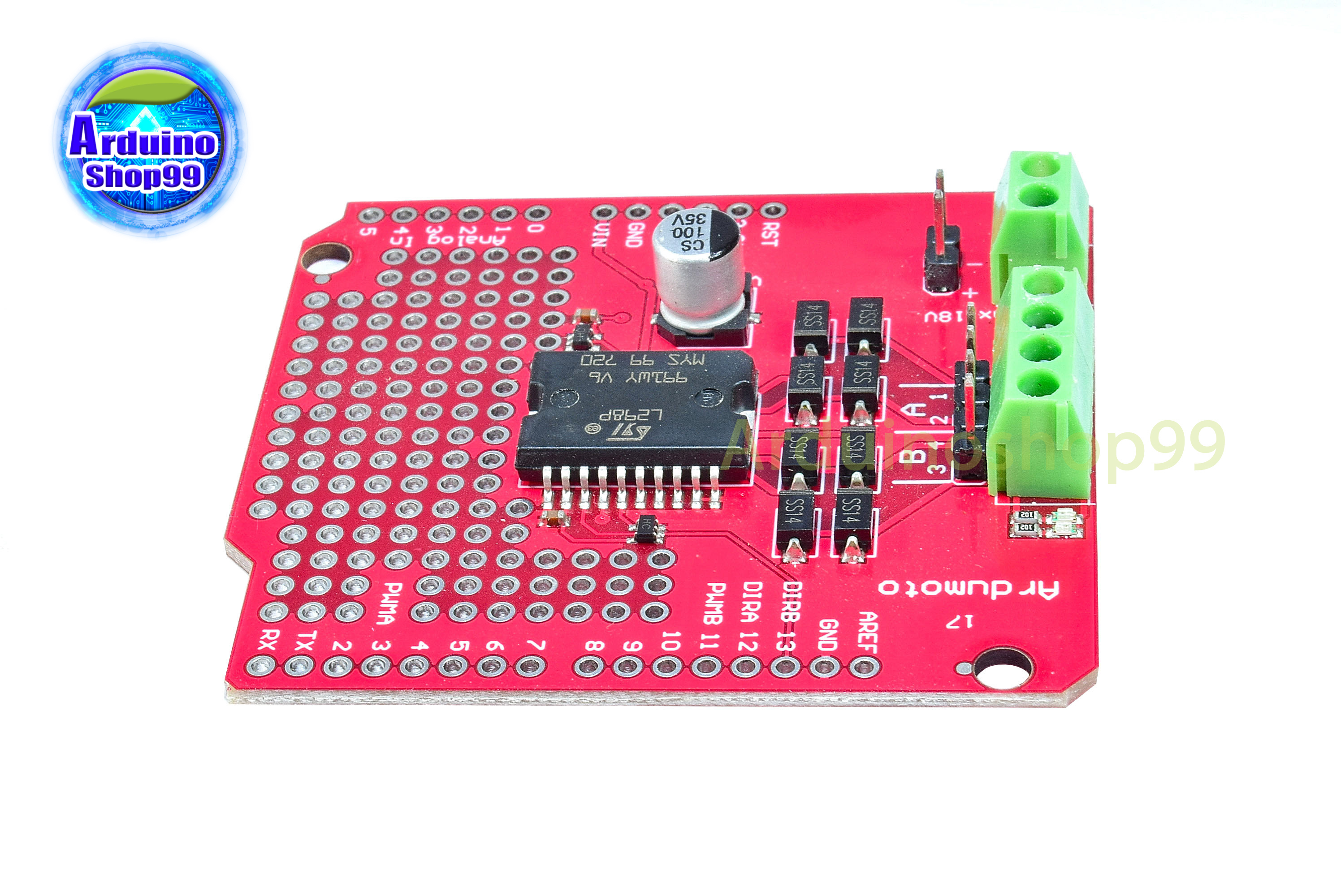 Supporting L298P high current dual-channel trolley motor driver board smart car recommended