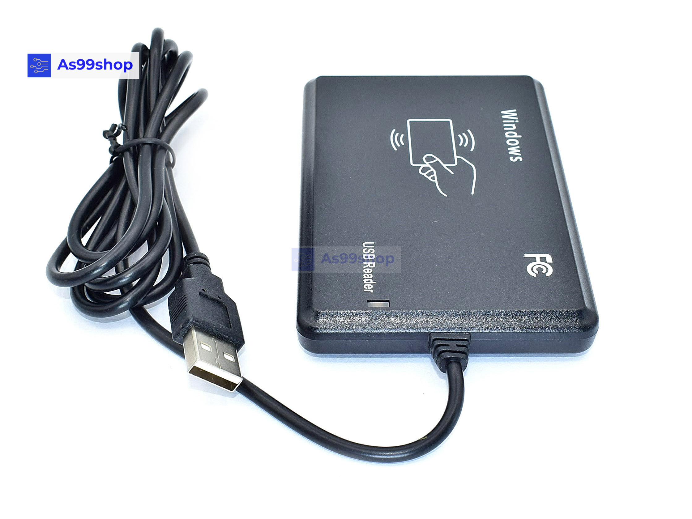เครื่องอ่านบัตร IC RFID Card Reader ความถี่ 13.56MHz (แบบสายติดกับเครื่อง)