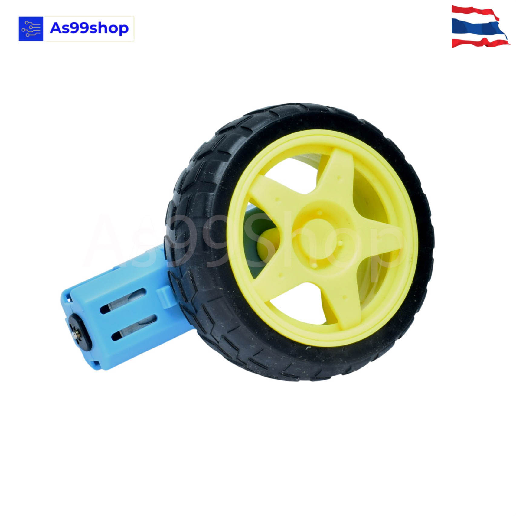 1:90 Gear Motor สำหรับ Smart Robot Car เฟืองโลหะ แบบแกนใส่ล้อได้ 1 ด้าน (3V - 6V)