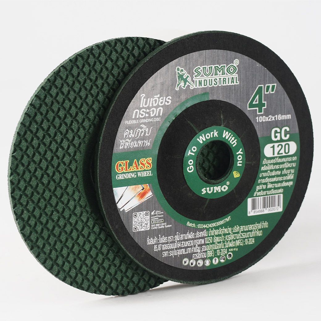 SUMO ใบเจียรกระจก 4"x2mm GC120 (25ใบ/กล่อง)