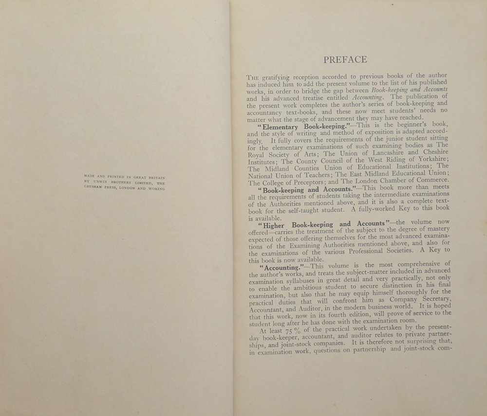 HIGHER BOOK-KEEPING AND ACCOUNTS