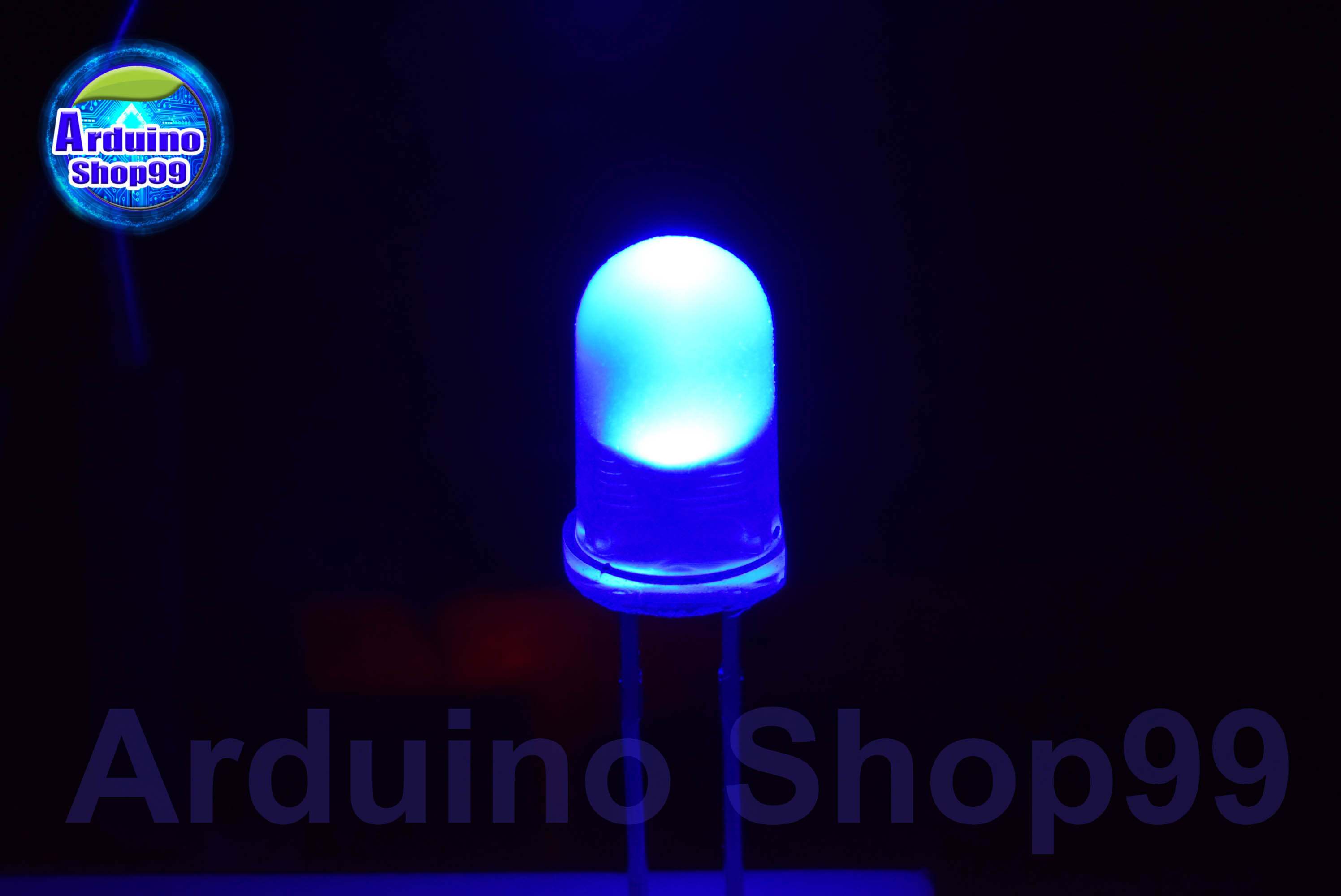 LED 5mm Blue (สีน้ำเงิน) 1 ชุด 5 ตัว