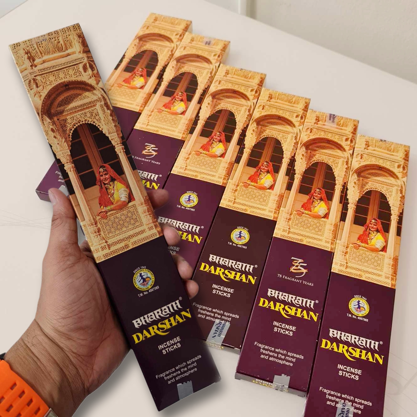 ธูปกำยานอินเดียแท้ DARSHAN 1 กล่อง (25 ดอก)