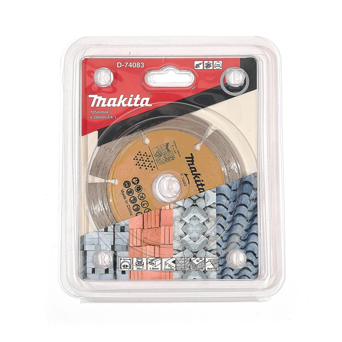 MAKITA D-74083 ใบเพชร 4"x1.8mm น้ำ,แห้ง ร่อง-ทอง กระเบื้อง,คอนกรีต,หินอ่อน,อิฐ