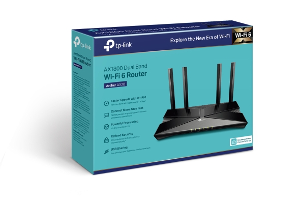 Archer AX20 AX1800 Dual-Band Wi-Fi 6 Router