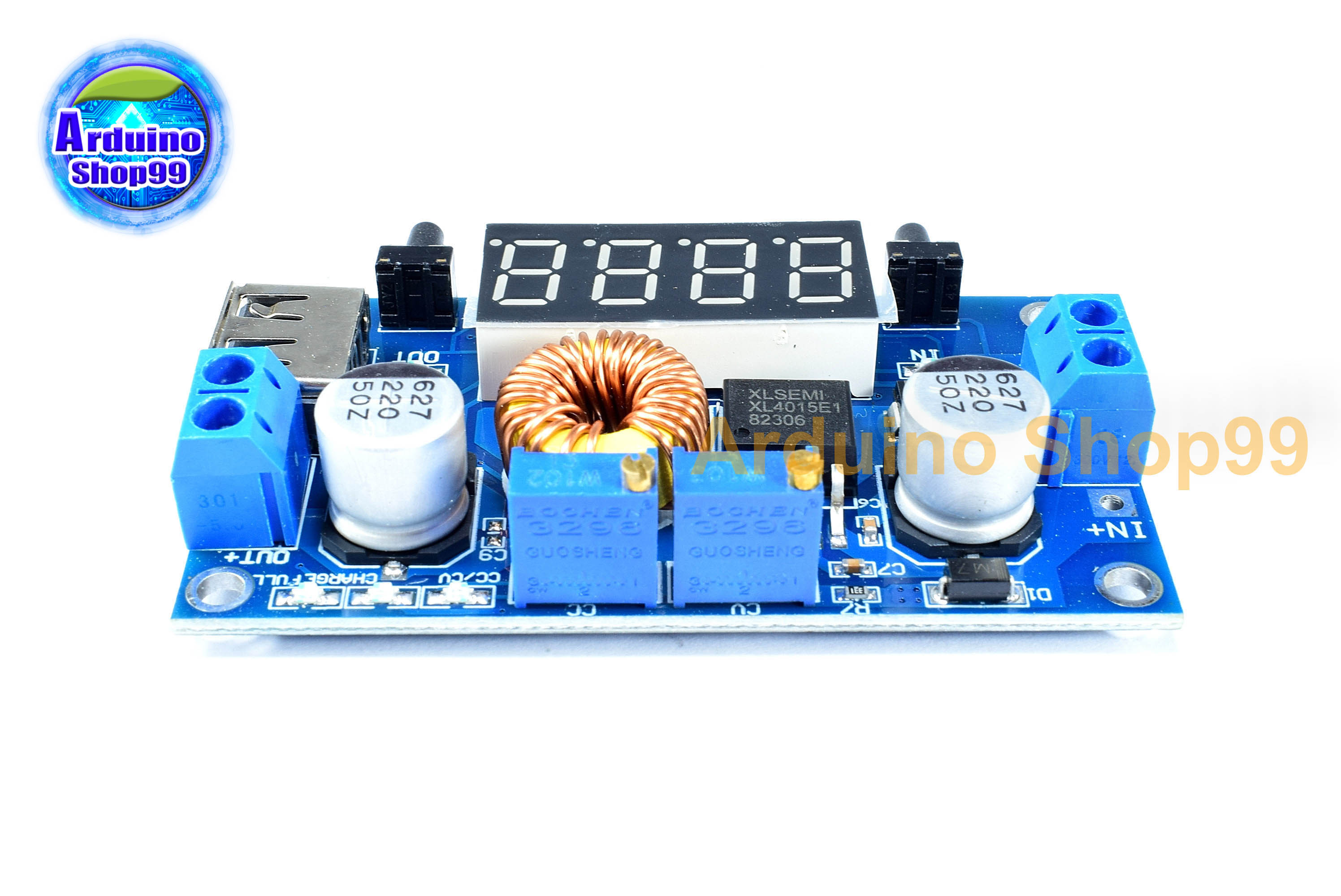 5A Constant Voltage Constant Current Step-down แปลงไฟจาก 5 - 36 Volt เป็น 1.25 - 32 Volt (With Housing)
