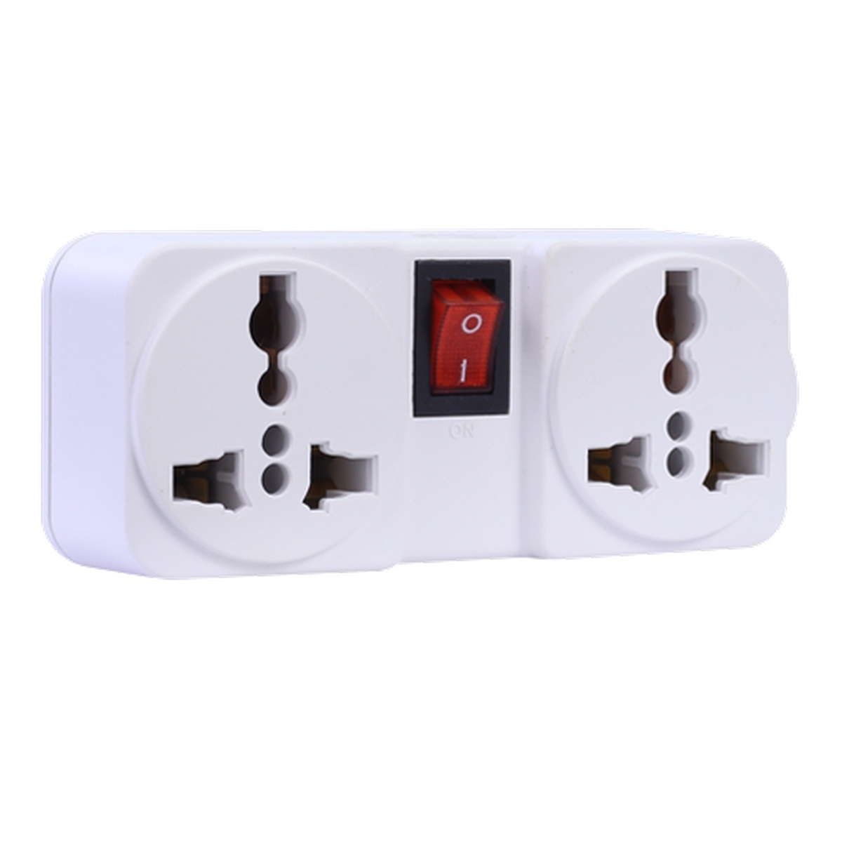 TOSHINO FW-2 ปลั๊กแปลง 1 สวิตซ์ 2 ช่อง 2 ขาแบน 10A/2000W (มีฟิวส์)