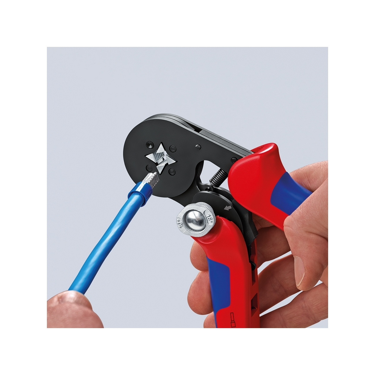 KNIPEX 97 53 04 คีมย้ำหางปลาปรับอัตโนมัติสำหรับหางปลาเฟอร์รูล