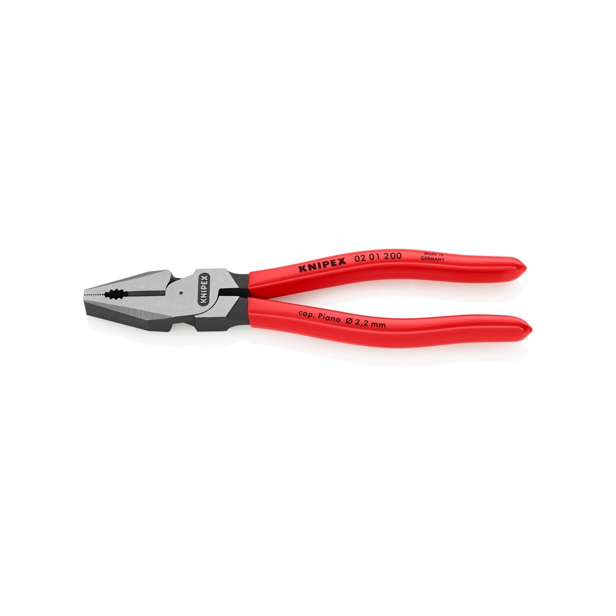 KNIPEX 02 01 200 คีมอเนกประสงค์ชนิดแรงงัดสูง เคลือบดำ 200mm