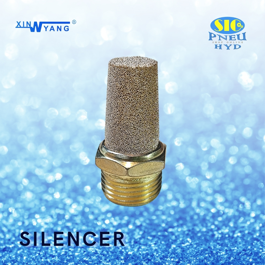 SL-01,02,03,04,06 Brass Silencer ตัวเก็บเสียงทองเหลือง เก็บเสียงตัวยาว เกลียว 1/8" - 3/4" PT