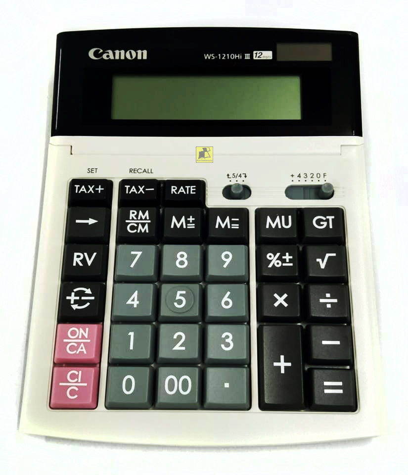 เครื่องคำนวณเลข Canon รุ่น WS-1210Hi III จำนวน 12 หลัก