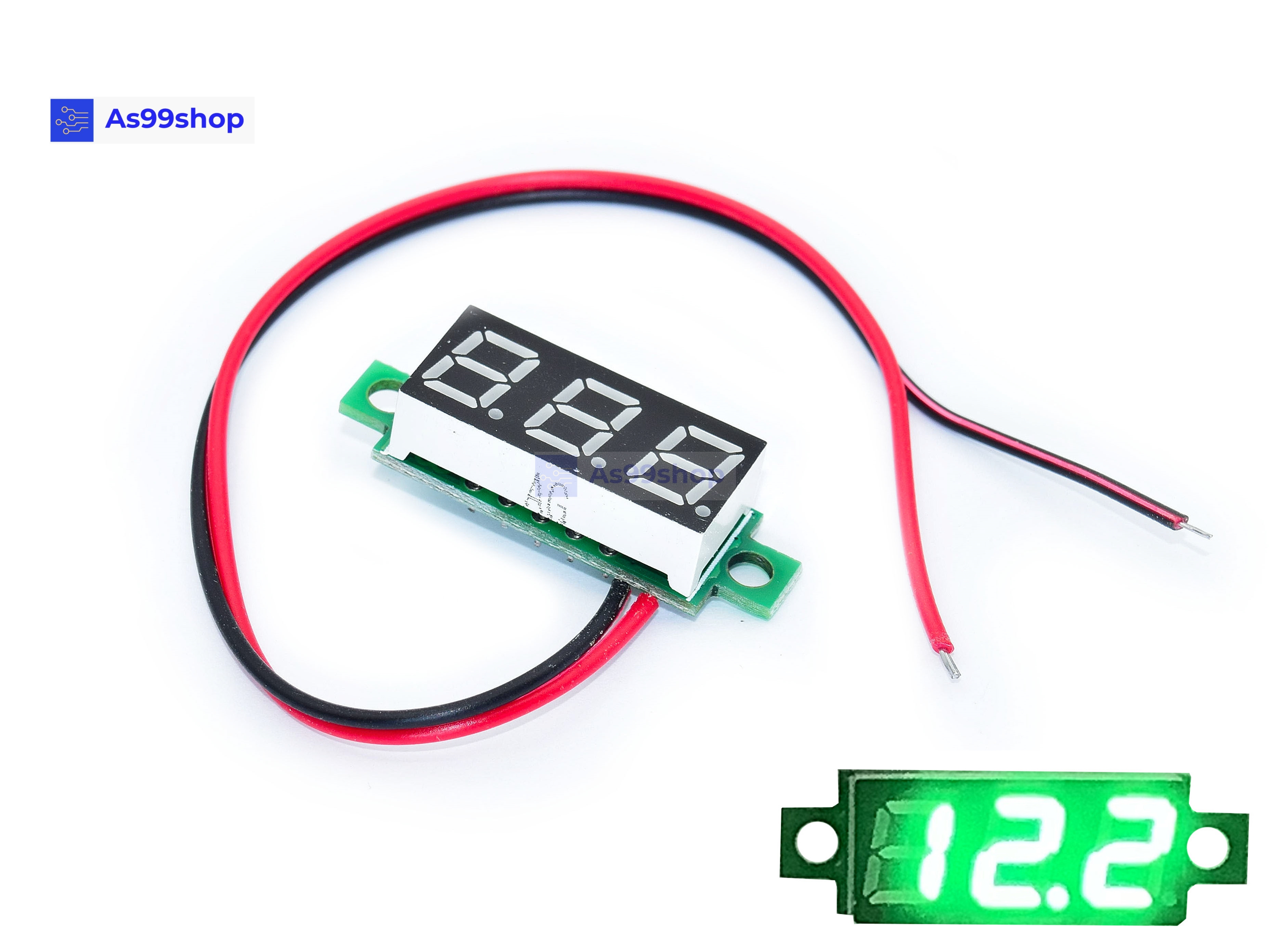 digital display 0.28 inch 4.7V-30V DC voltmeter( 2 line )สีเขียว