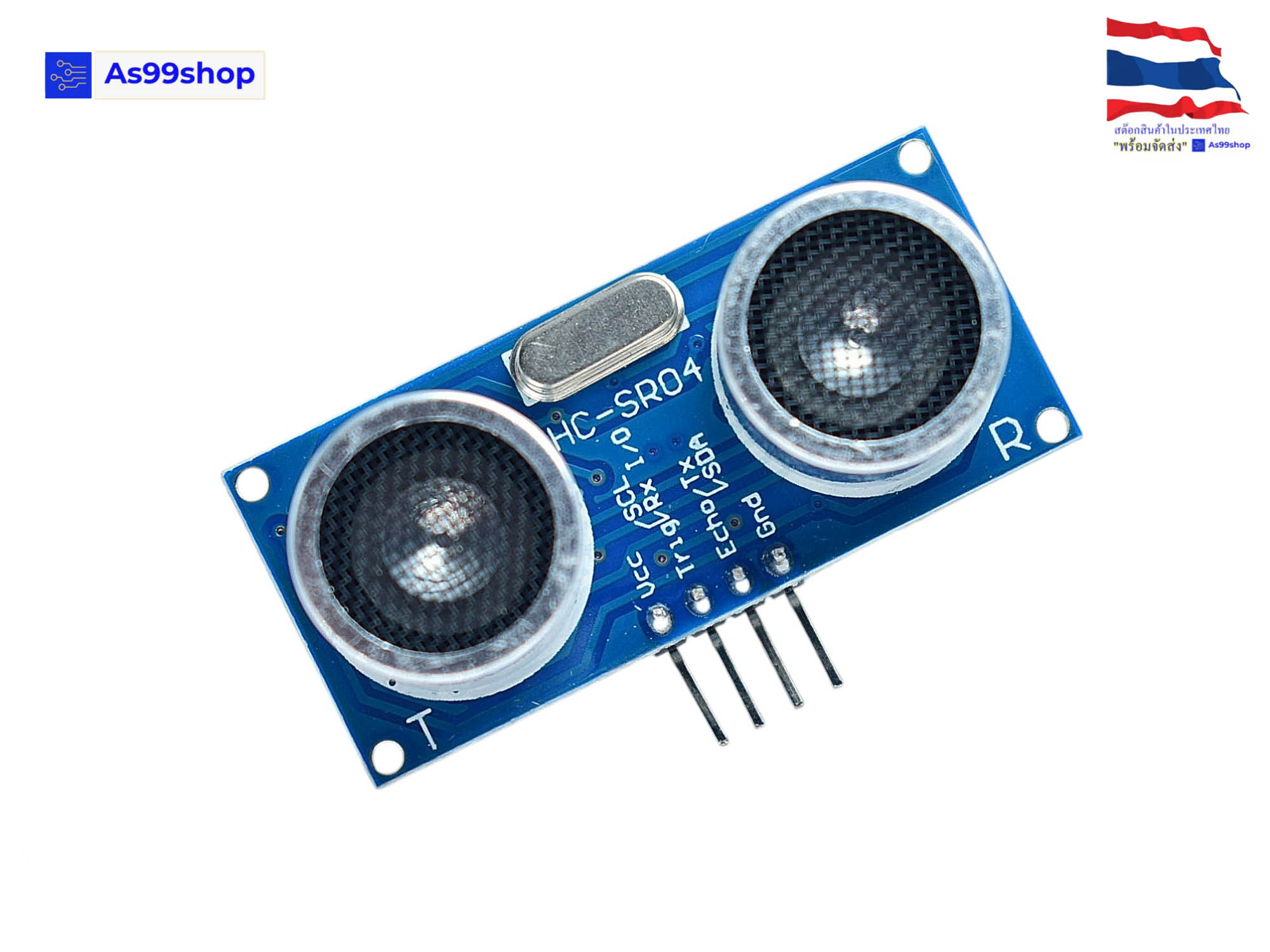 HC-SR04 Ultrasonic module(3.3 ถึง +5V)