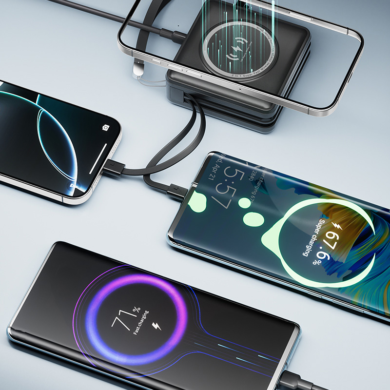 d-power พาวเวอร์เเบงค์ รุ่น B19 Plus 15000mAh มีอะเเดปเตอร์ในตัว ชาร์จไร้สายได้ (มอก.2879-2560) ประกัน 1 ปี