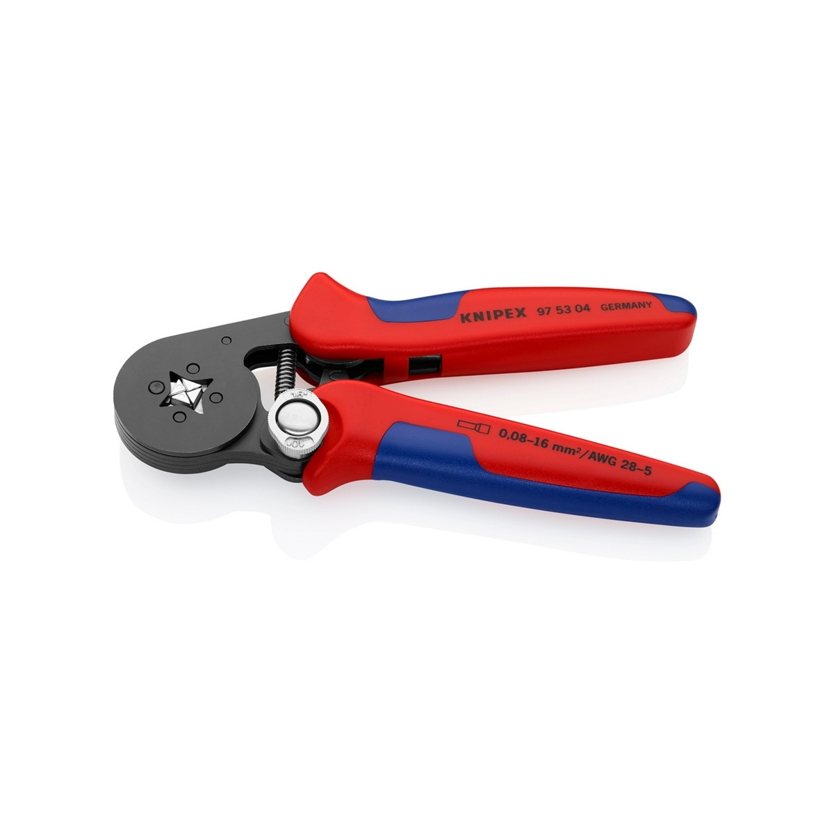 KNIPEX 97 53 04 คีมย้ำหางปลาปรับอัตโนมัติสำหรับหางปลาเฟอร์รูล