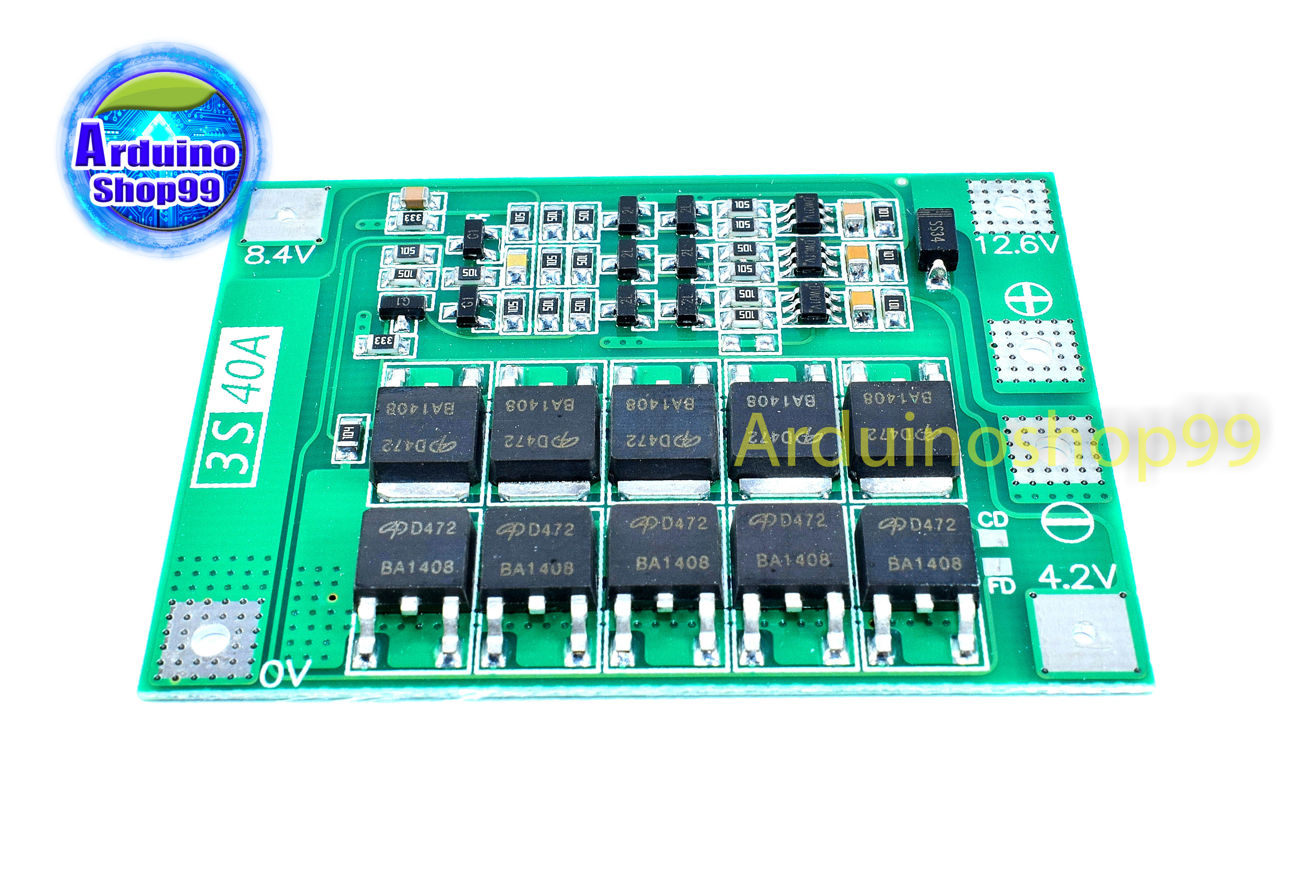 3S 12.6V 40A lithium battery protection board with balanced startable drill
