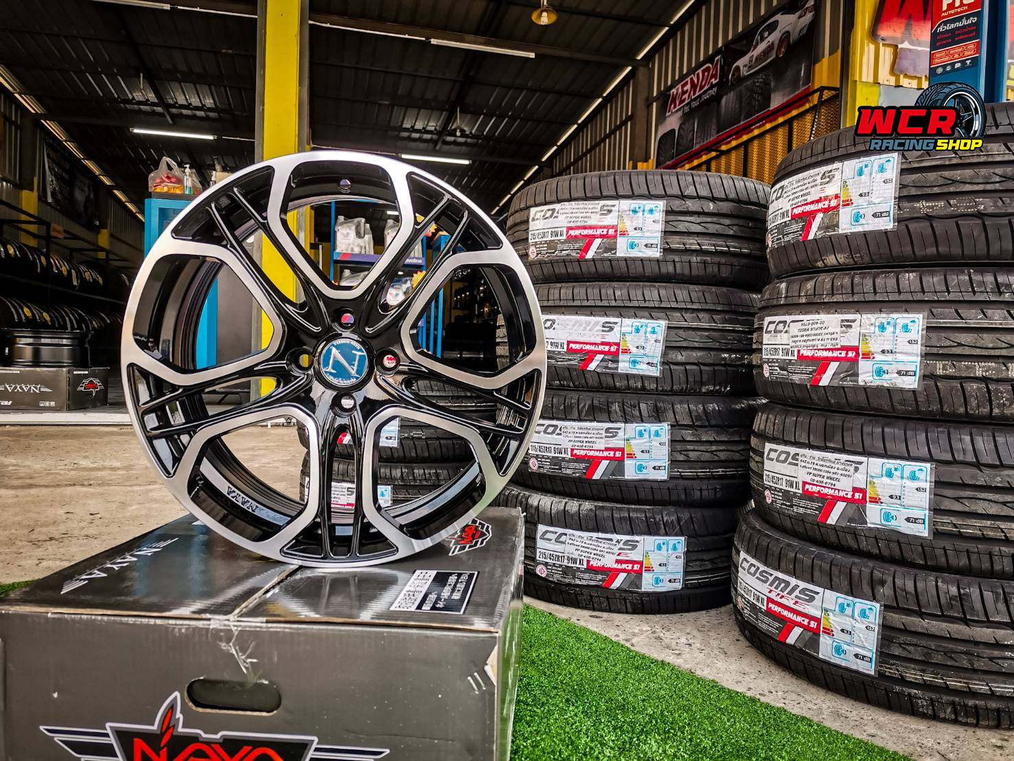 แม็กซ์ ROZZO(YA9979) 17X7.0 4X100 ET35 CB.67.1 B-P (สีหน้าเงาร่องดำ)