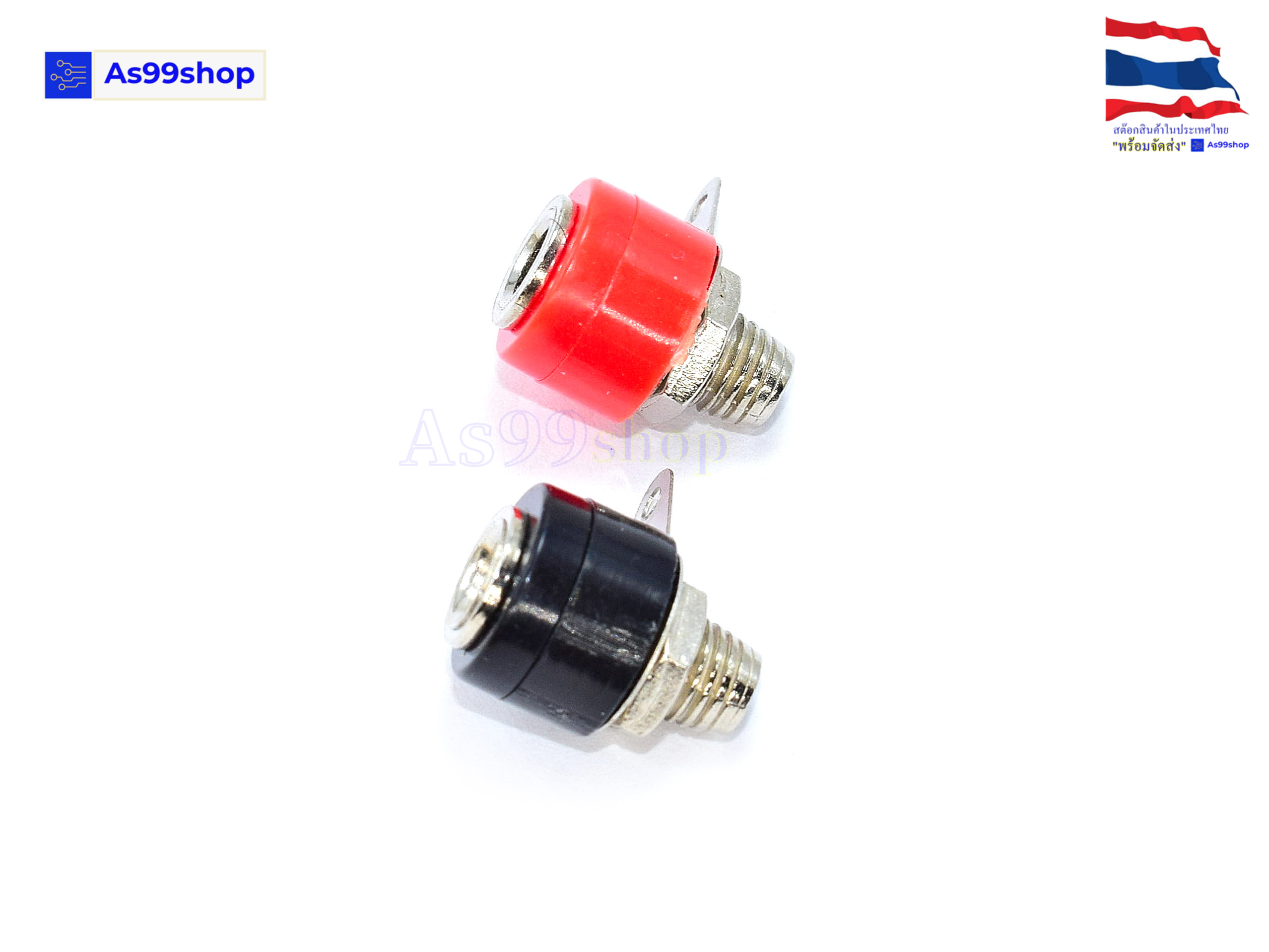 บานานาปลั๊กตัวเมีย (Banana plug+Socket high quality )ขนาด 4 มิลลิเมตร (1 ชุด 2 ตัว)