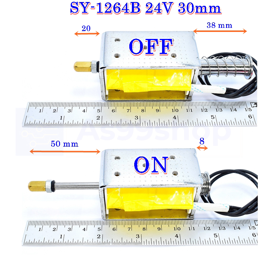 LY1264B push-pull solenoid 24Vdc 30mm