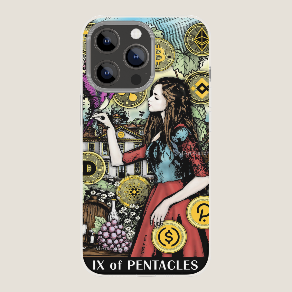 เคสมือถือพิมพ์ลาย 9 เหรียญ โชคทางการเงิน ชีวิตที่สมบูรณ์พร้อม สวยและรวยมาก