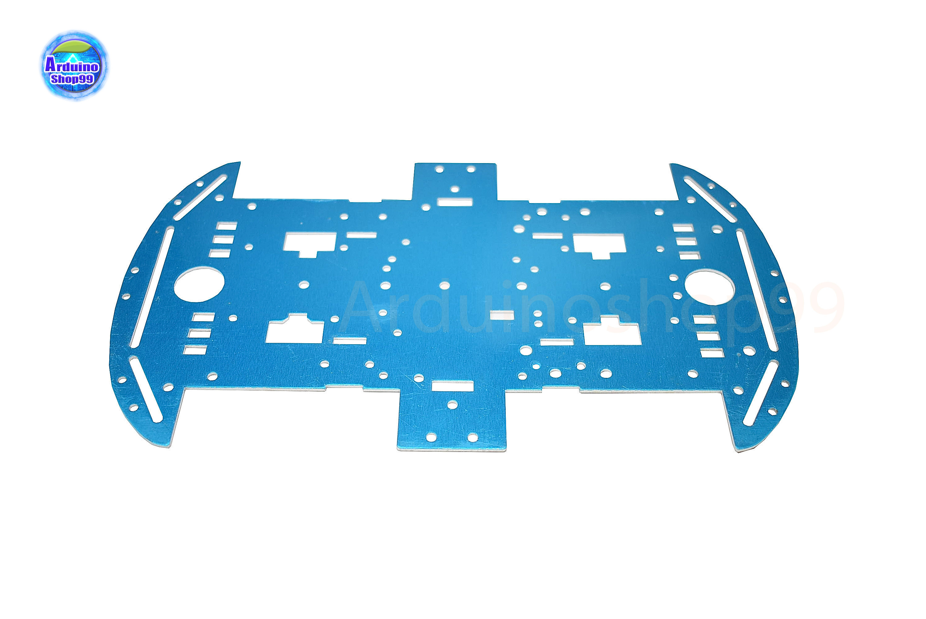 โครงรถหุ่นยนต์Aluminum Alloy 1.5mm Smart car chassis 4wd (แบบแผ่นเรียบ)