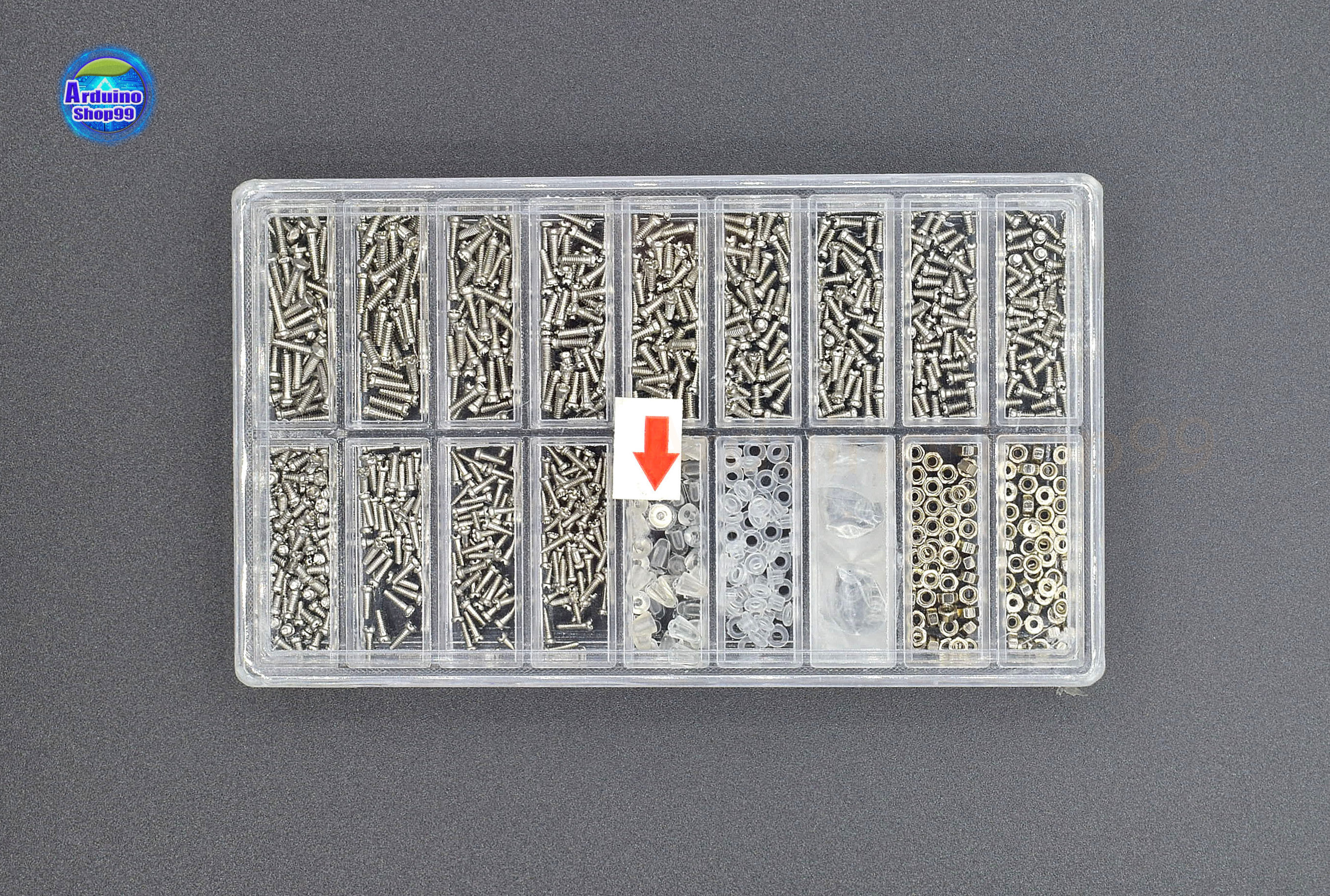 สกรูยึด สำหรับแว่นตาเครื่องมือซ่อมแซมสำหรับช่างทำนาฬิกา 900 ชิ้น พร้อมไขควง 2 ทาง