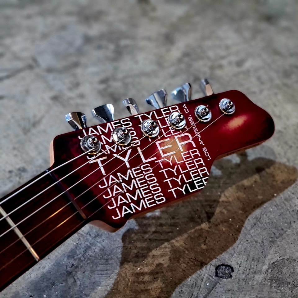 (USED) James Tyler USA - Studio Elite Burning Water 2K Matching Headstock