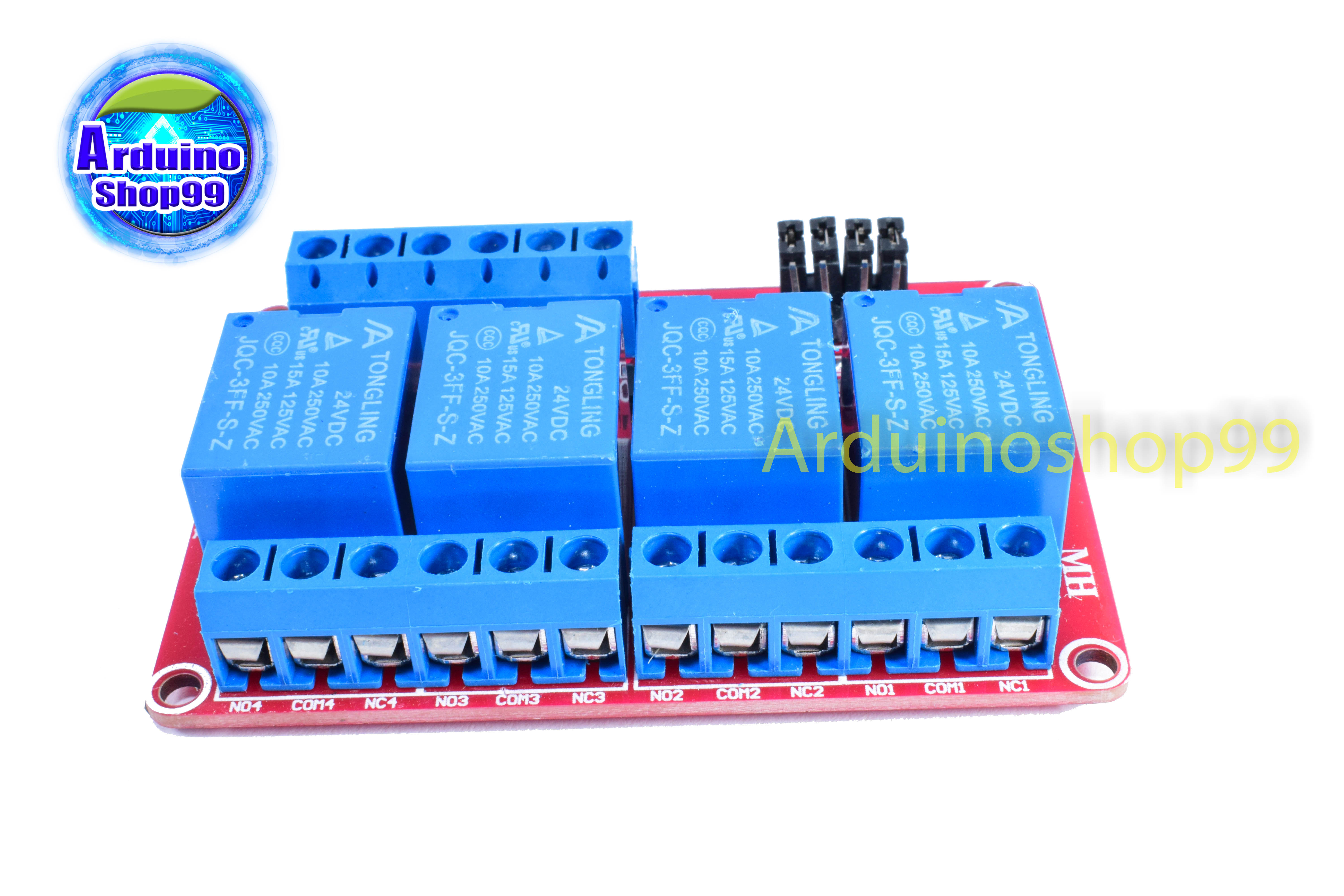 Relay 24v 4 Channel 10A 250V แบบ Active High/Low