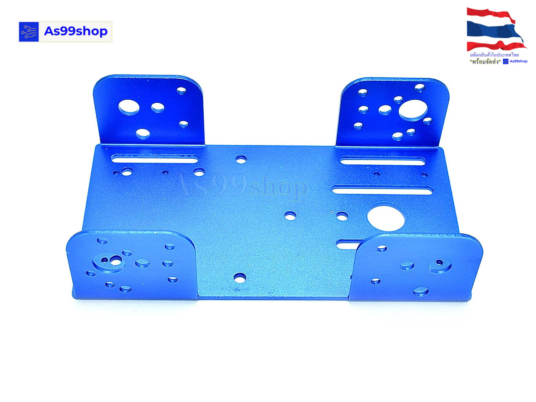 โครงรถหุ่นยนต์ Aluminum alloy robot Smart car 140*75*37 มม สี Metallic Blue