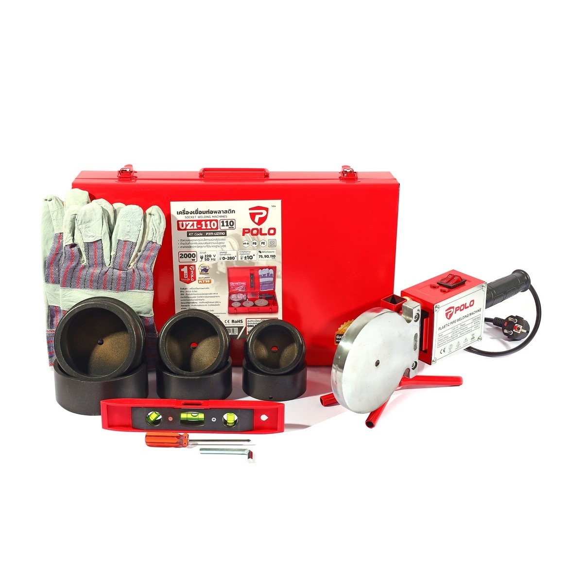 POLO UZI-110 เครื่องเชื่อมท่อ PP-R 79-110mm 1800W