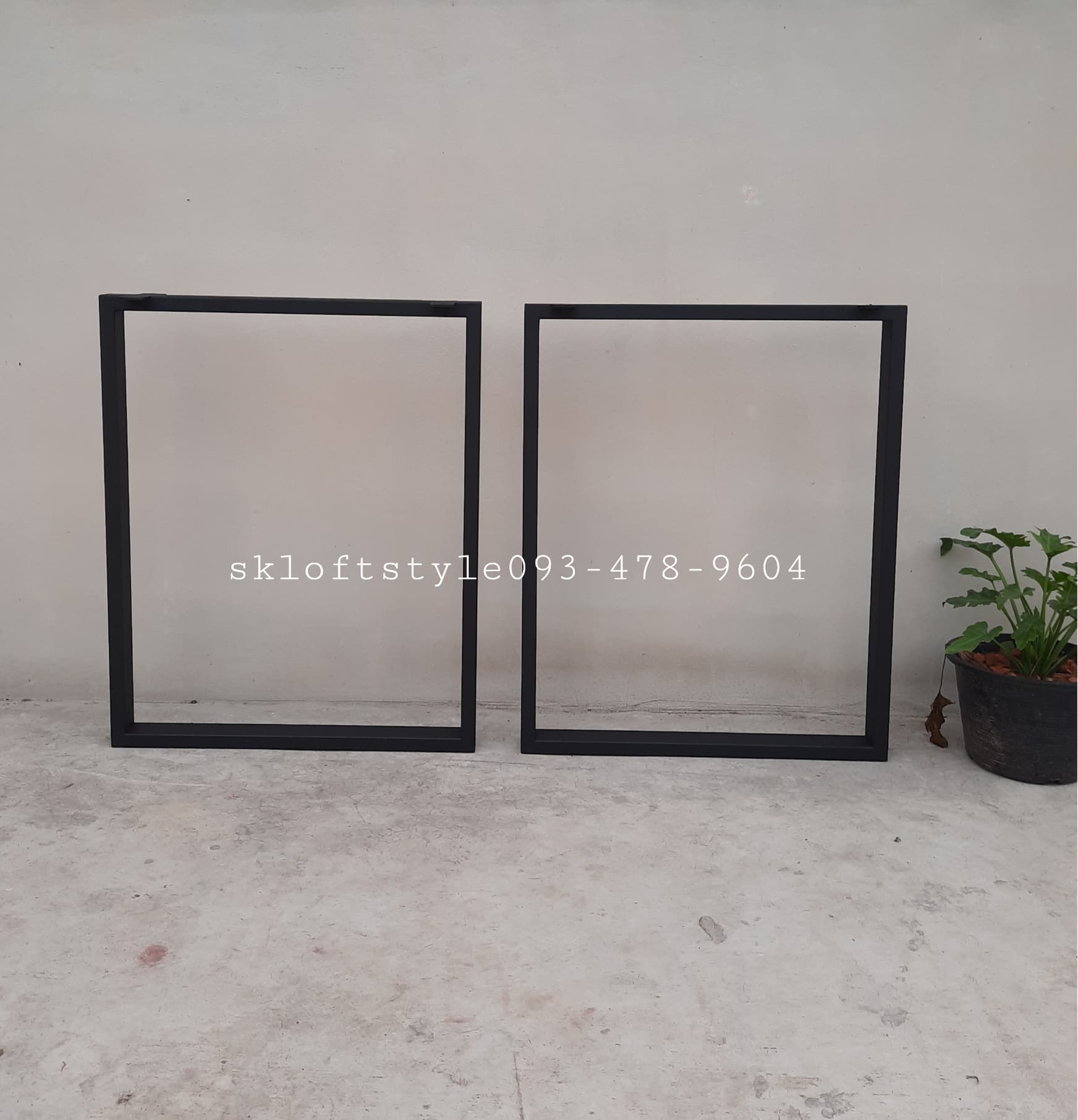 ขาเหล็กโต็ะทรงสี่เหลี่ยมเหล็ก2"×1"