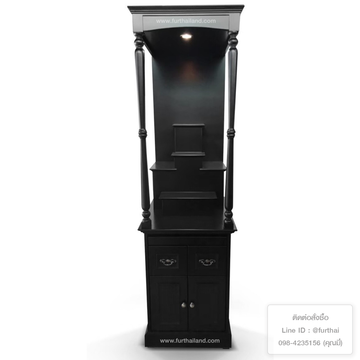 หิ้งพระทรงสูงสีดำ