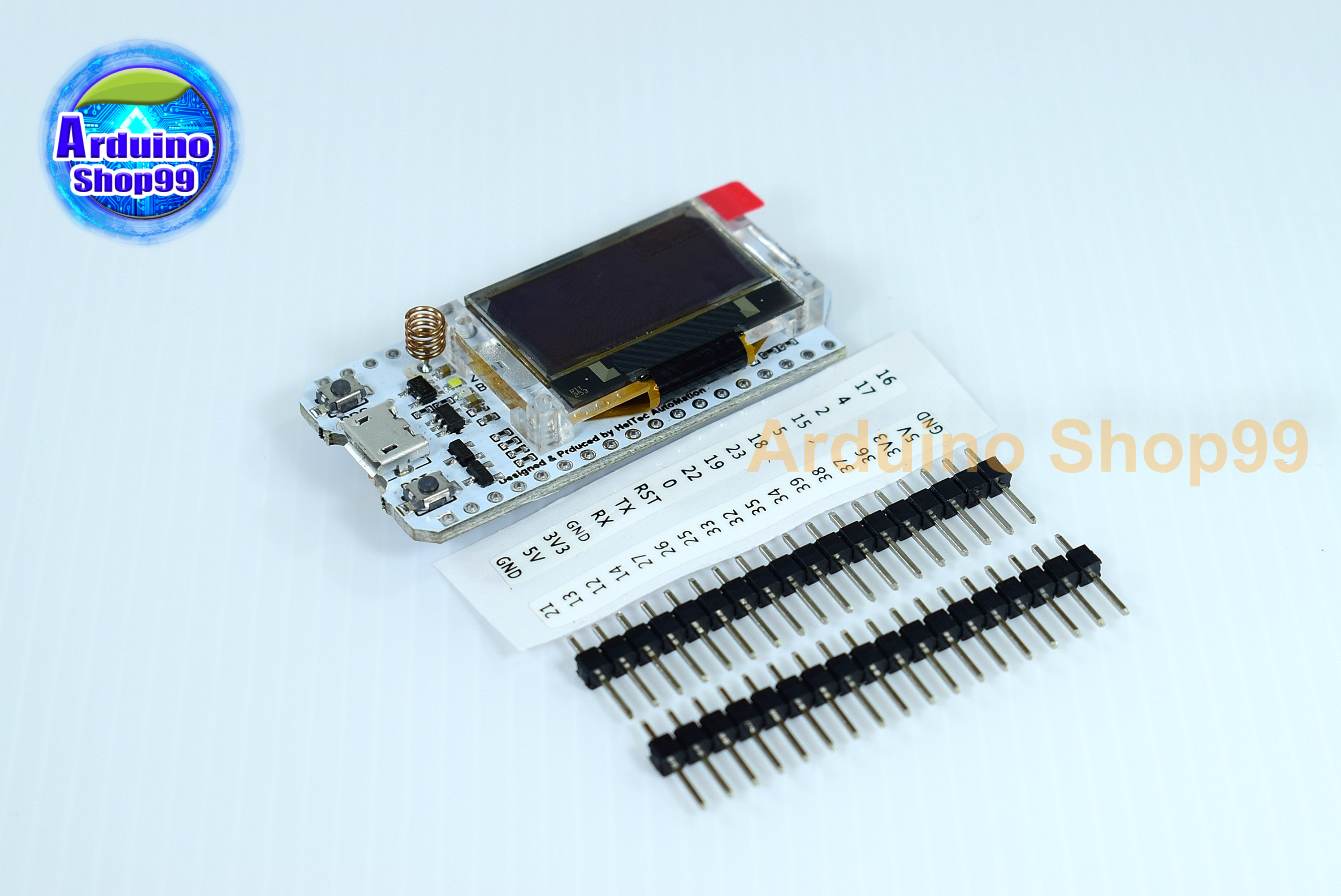 WIFI LoRa 32 board 433 Mhz( soldered pins+pin stickers) + Antenna