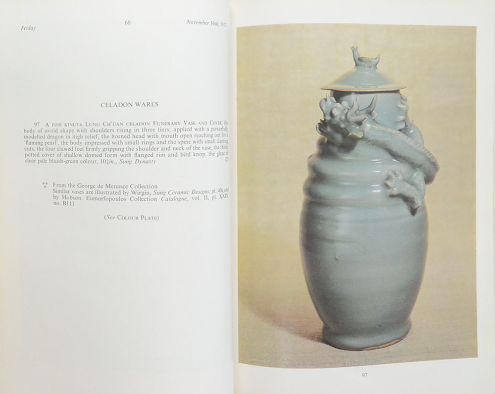 IMPORTANT CHINESE CERAMICS AND ARCHAIC BRONZES FRIDAY 16th NOVEMBER 1973