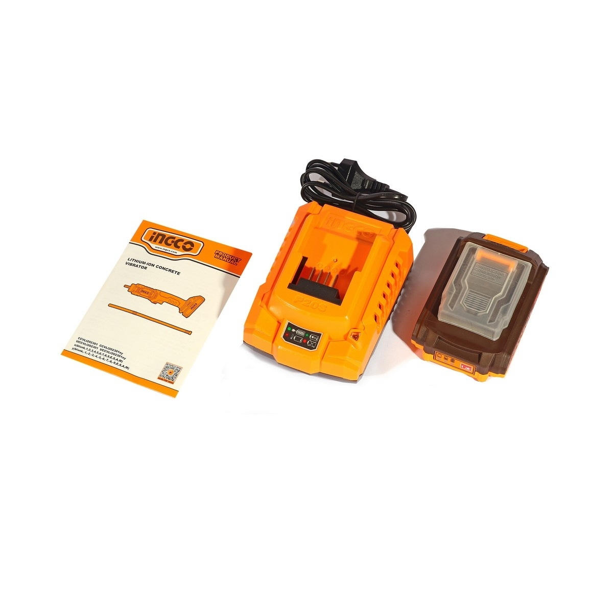 INGCO CCVLI2023011 เครื่องจี้ปูนไร้สาย 35mmx1.2m 20V แบตx1