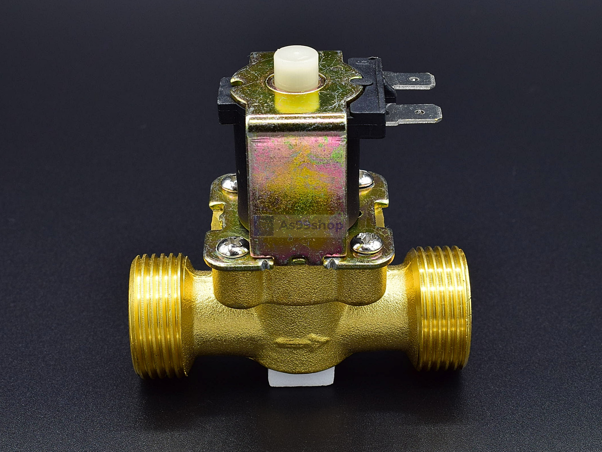 โซลินอยด์วาล์วทองเหลือง Solenoid Valve (NO) 24VDC 3/4 นิ้ว สำหรับเปิด-ปิด น้ำ