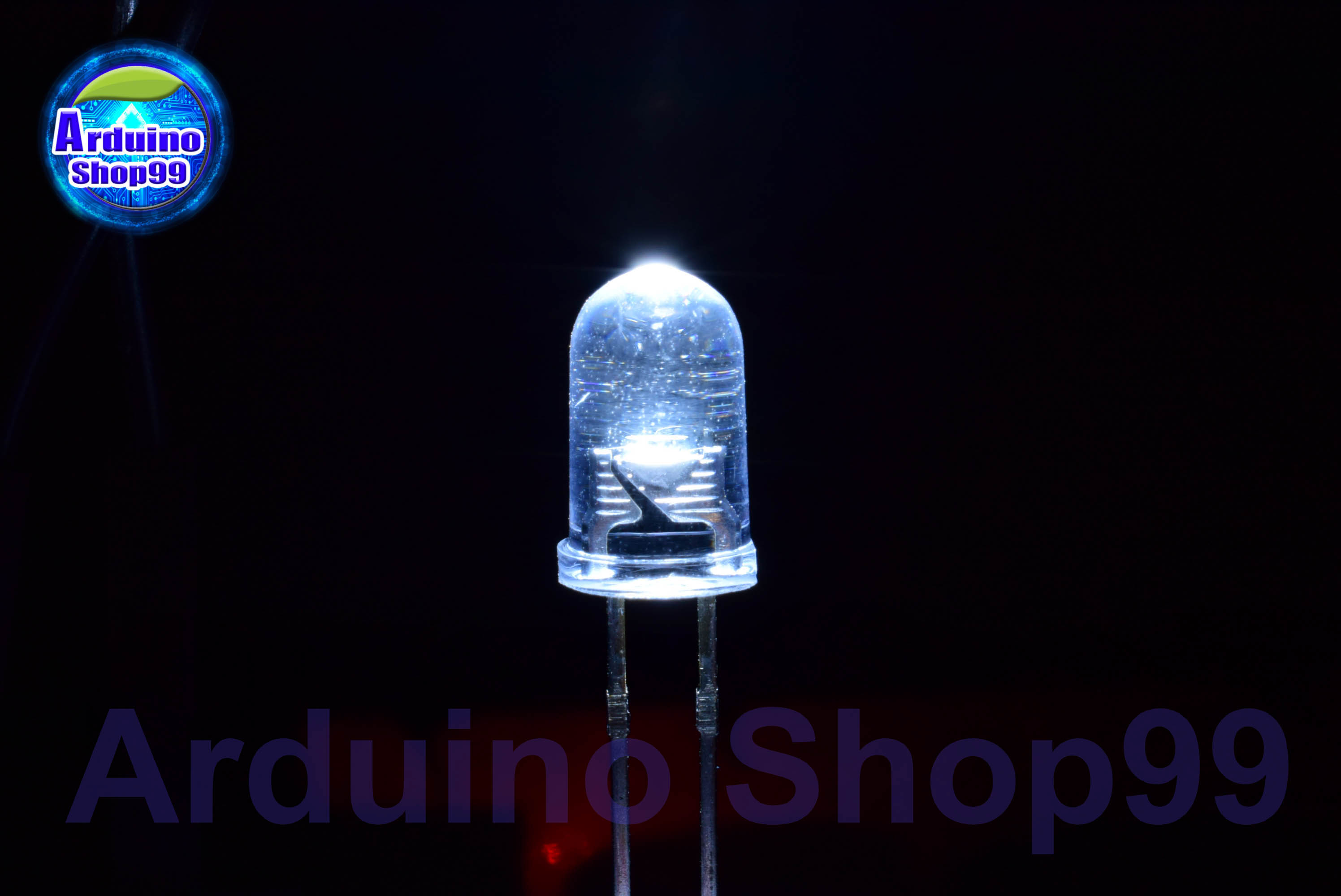 LED 5mm White 1 ชุด 20 ตัว