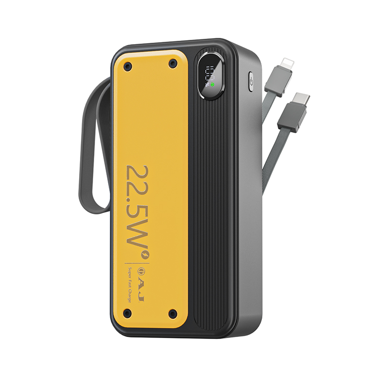 AJ พาวเวอร์เเบงค์ รุ่น GC210 ความจุ 20000mAh ชาร์จเร็ว PD22.5W มีสายชาร์จในตัว 2in1 (มอก.2879-2560) ประกัน 1 ปี