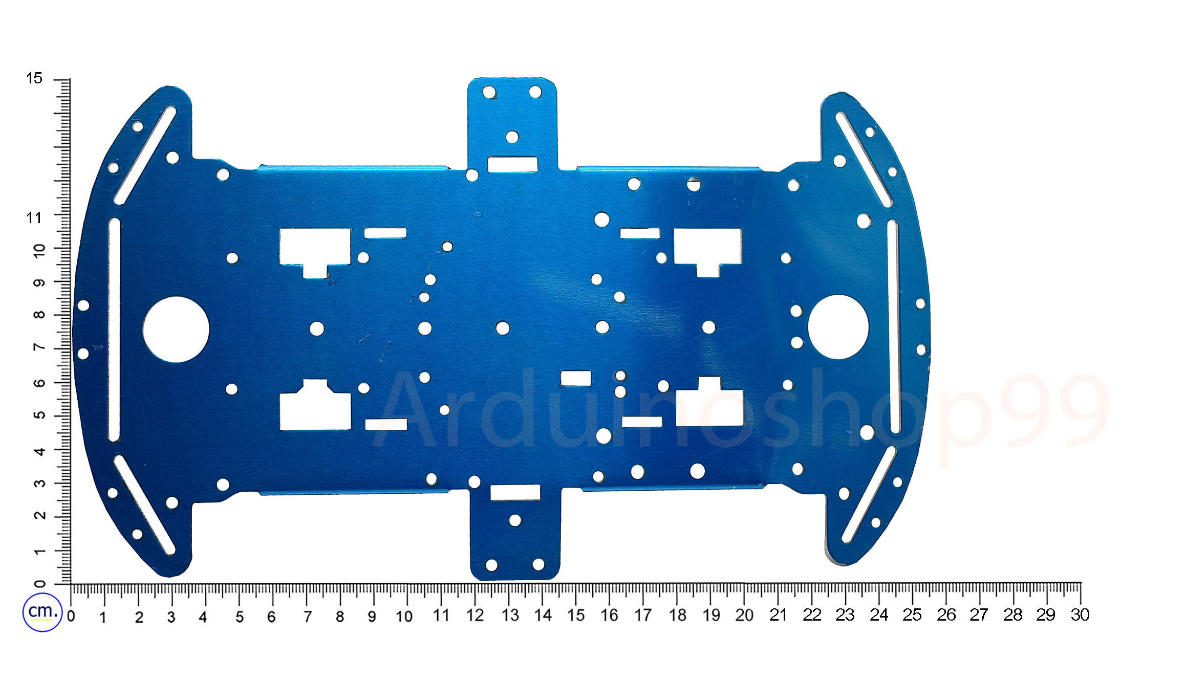 โครงรถหุ่นยนต์Aluminum Alloy 1.5mm Smart car chassis 4wd (แบบแผ่นเรียบ)