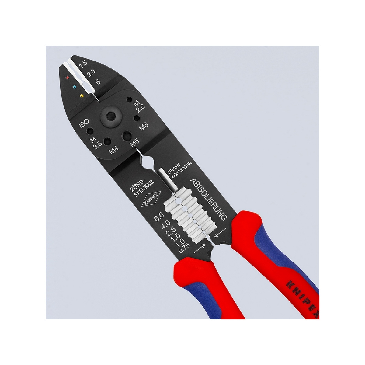 KNIPEX 97 21 215 คีมย้ำหางปลาหุ้มฉนวน