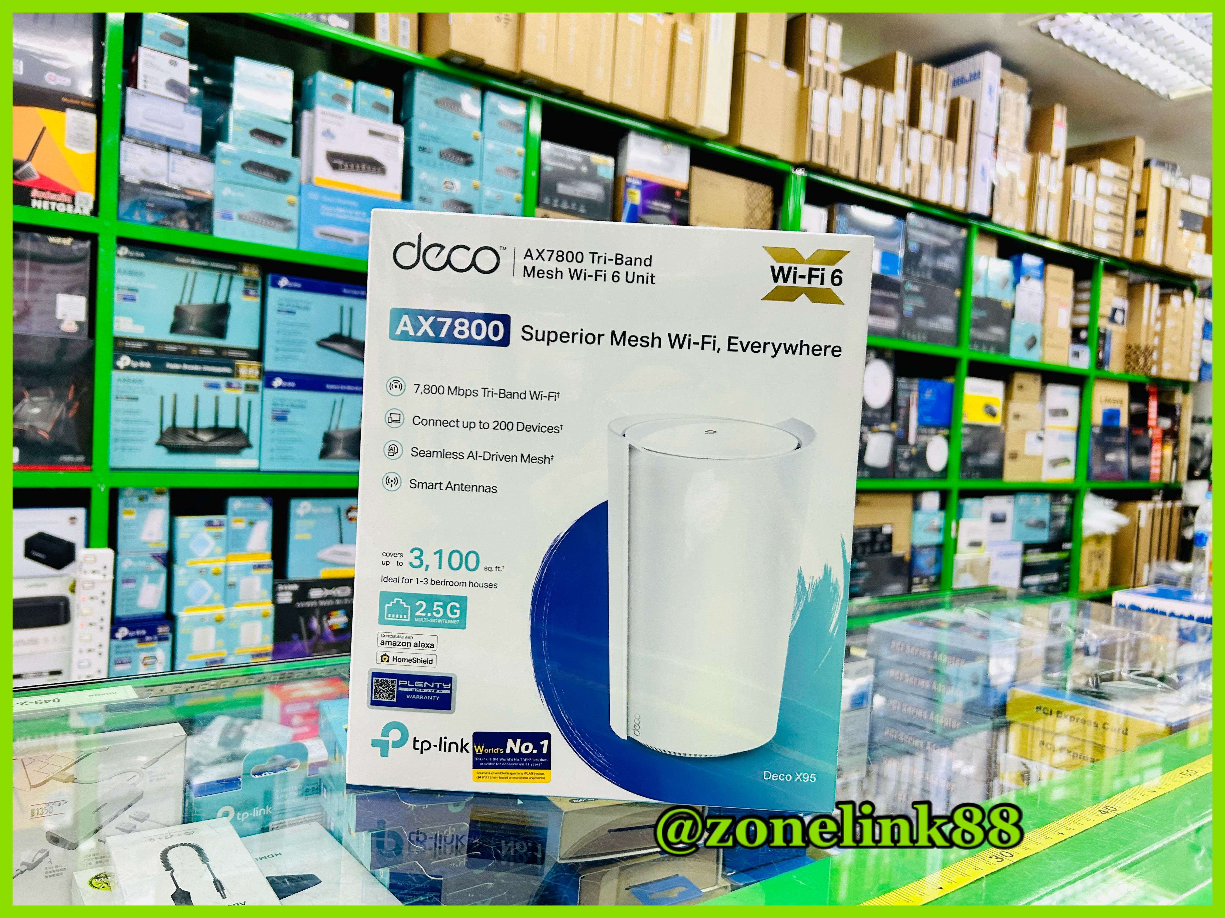 TP-LINK Deco X95 AX7800 Whole Home Mesh WiFi 6 System Pack1