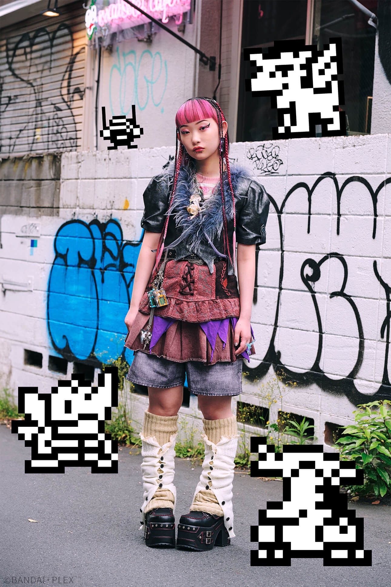 BANDAI DIGIMON Digital Monster V-PET HYPE DROP EDITION feat. Utaha - Mosiac Blue COLOR ดิจิม่อน วีเพ็ท ไฮป์ดรอป อุตาฮะ[LOT JP]