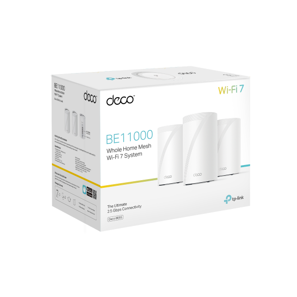 Deco BE65 BE11000 Whole Home Mesh WiFi 7 System