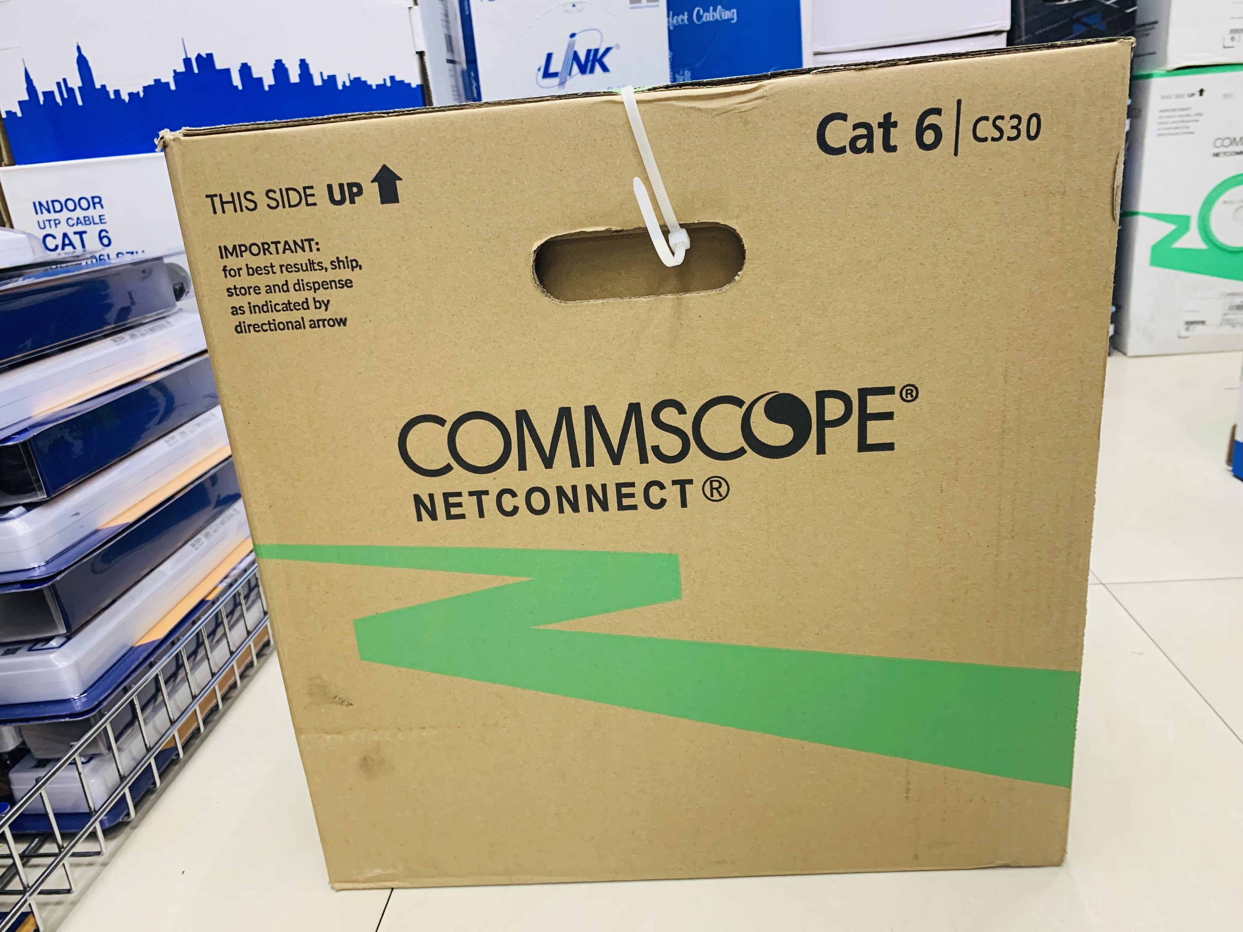 Commscope CS30CM BLU C6 4/24 U/UTP RIB 305M (สินค้ารวมภาษีมูลค่าเพิ่ม)
