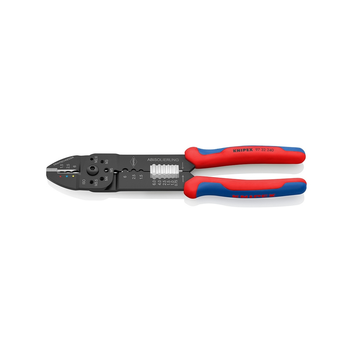 KNIPEX 97 32 240 คีมย้ำหางปลาเปลือย